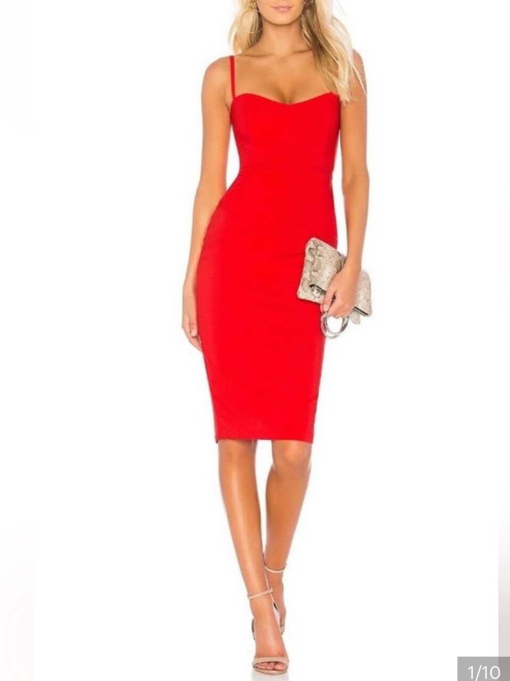 Nookie Striking Red Midi Dress